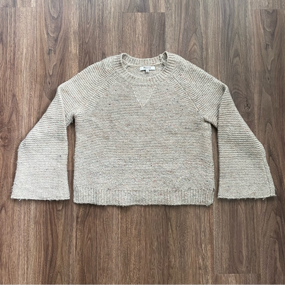 Madewell cropped chunky knit sweater size XS
